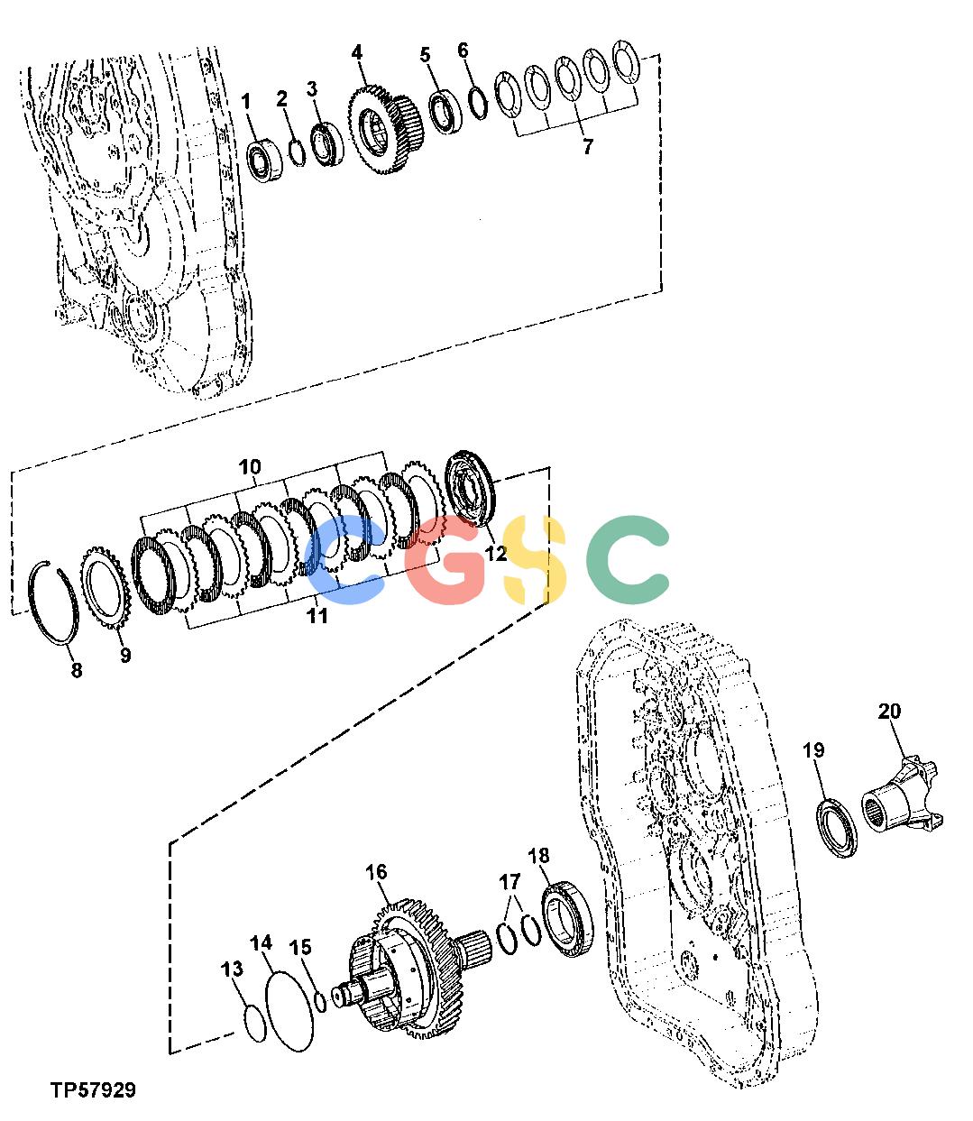 约翰迪尔零件查询410G - BACKHOE, LOADER Third Gear Clutch AssemblyEPC John Deere online