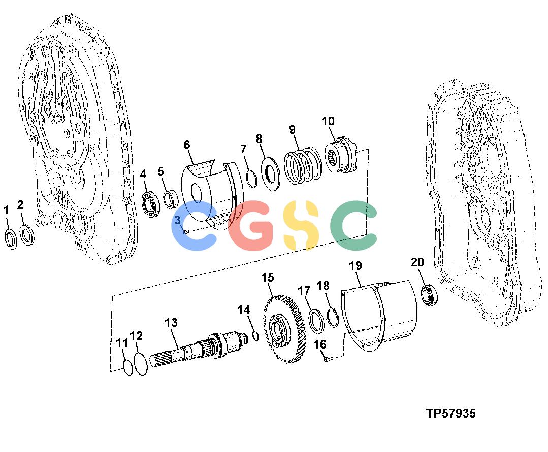 约翰迪尔零件查询410G - BACKHOE, LOADER Transmission Output Shaft / MFWD (Power Shift)EPC John Deere online