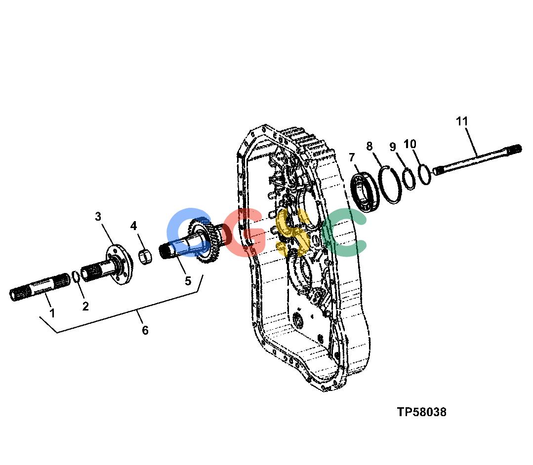 约翰迪尔零件查询410G - BACKHOE, LOADER Transmission Input Shaft (Power Shift)EPC John Deere online