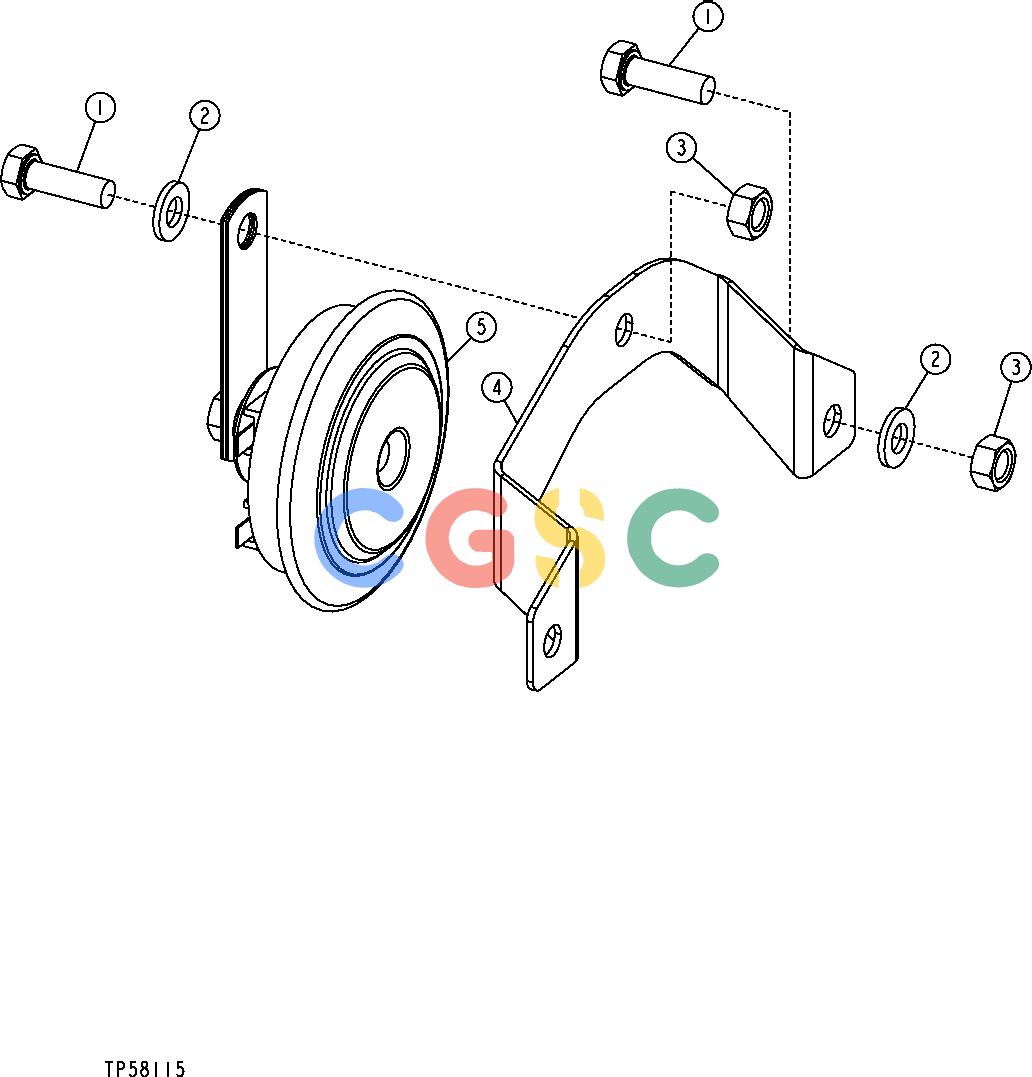约翰迪尔零件查询410G - BACKHOE, LOADER Horn ( - 910152)EPC John Deere online