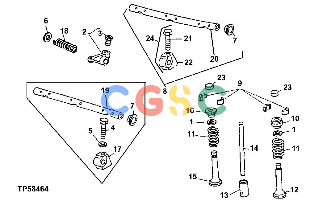 约翰迪尔零件查询401C - BACKHOE, LOADER ROCKER ARMS AND VALVES [01B05]EPC John Deere online
