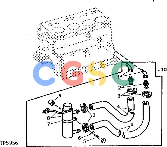 约翰迪尔零件查询410 - BACKHOE, LOADER REPLACEMENT ENGINE COOLANT HEATER [01D07]EPC John Deere online