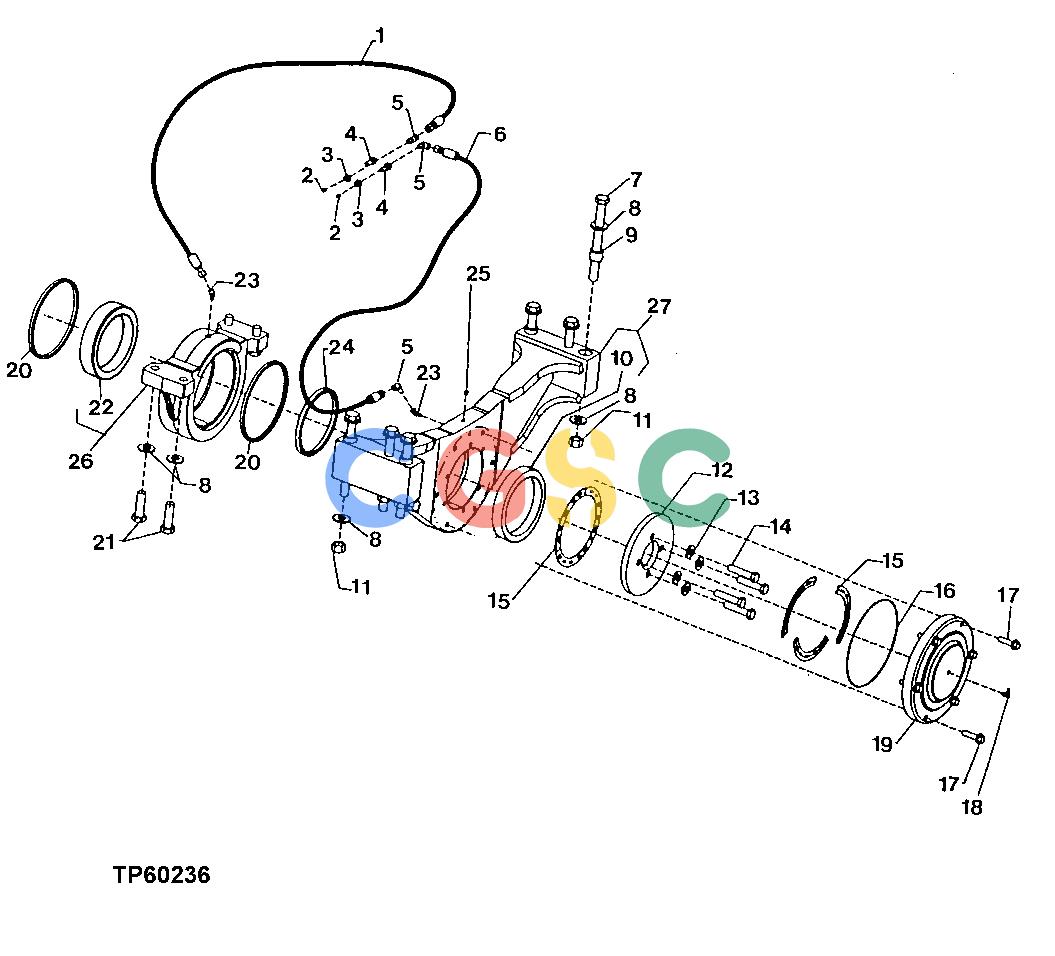 约翰迪尔零件查询RE160302 - AXLE DIFFERENTIAL SUPPORTS AND LUBRICATION LINES (S.N. -611218)EPC John Deere online