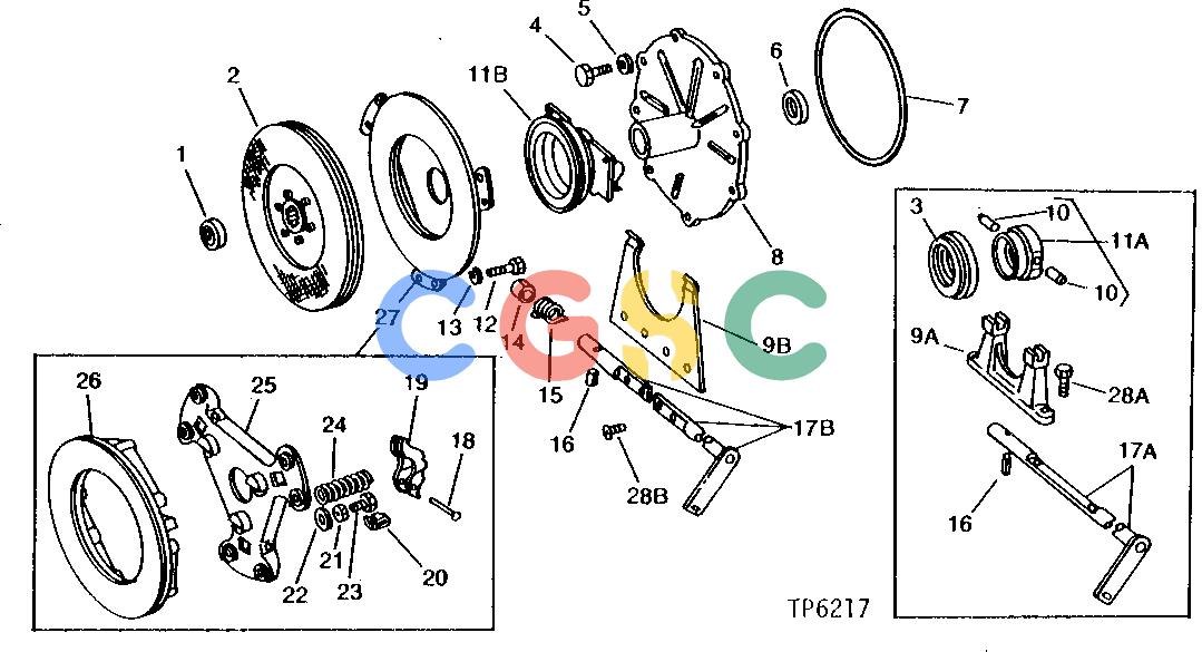 约翰迪尔零件查询310A - BACKHOE, LOADER CLUTCH DISCONNECT AND FLYWHEEL [01H01]EPC John Deere online