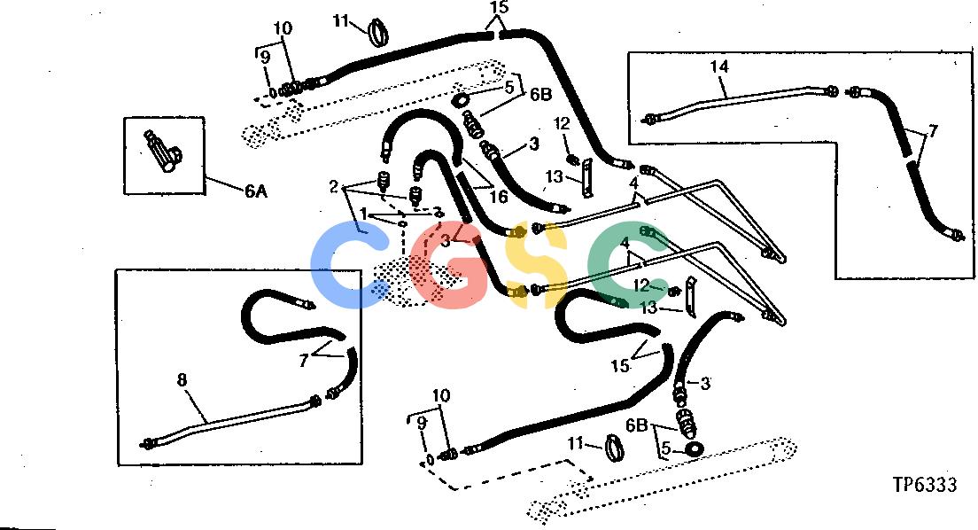 约翰迪尔零件查询302A - BACKHOE, LOADER LOADER BOOM CIRCUIT [02D17]EPC John Deere online