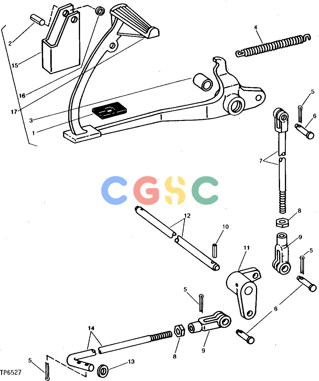 约翰迪尔零件查询310A - BACKHOE, LOADER CLUTCH PEDAL AND SHAFT [01G21]EPC John Deere online