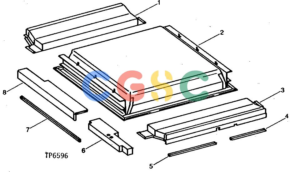约翰迪尔零件查询410 - BACKHOE, LOADER CAB ROOF (NOISE REDUCTION INSTALLATION) (SERIAL NO. 388073- ) [02D04]EPC John Deere online