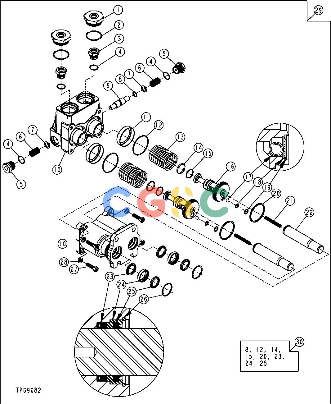 约翰迪尔零件查询410E - BACKHOE, LOADER Brake Valve Assembly (887379 - )EPC John Deere online