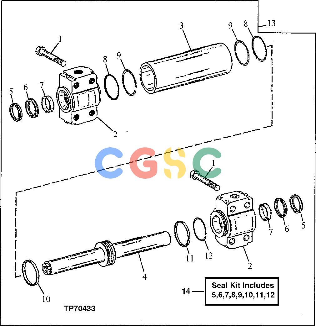 约翰迪尔零件查询410E - BACKHOE, LOADER Steering CylinderEPC John Deere online