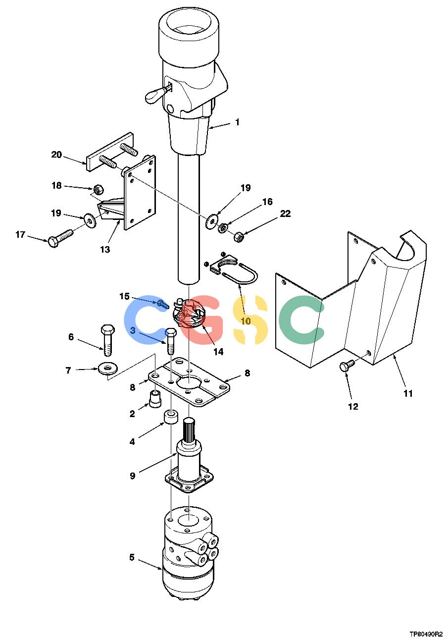 约翰迪尔零件查询1200 - AXLE STEERING COLUMN (SHEAR) (643H/740)EPC John Deere online
