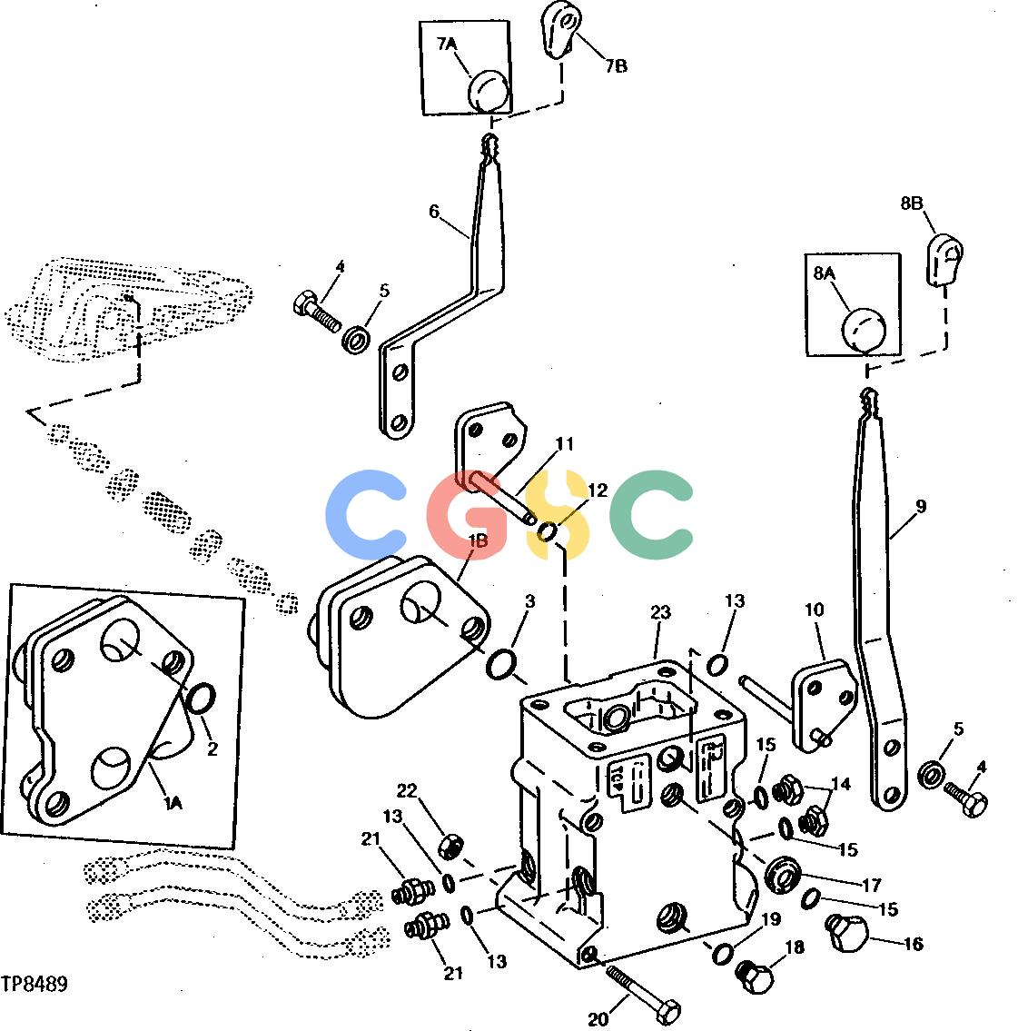 约翰迪尔零件查询401C - BACKHOE, LOADER SELECTIVE CONTROL VALVE LEVERS AND ARMS [01H08]EPC John Deere online