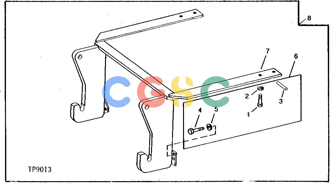 约翰迪尔零件查询9300 - BACKHOE REAR MOUNTING BRACKET FOR JD450-B, 555A CRAWLER LOADER, AND 6405, 6410, AND 6415 BULLDOZERS [B22]EPC John Deere online