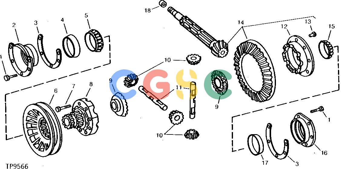 约翰迪尔零件查询410D - BACKHOE, LOADER DIFFERENTIAL ASSEMBLY WITH RING GEAR AND PINIONEPC John Deere online