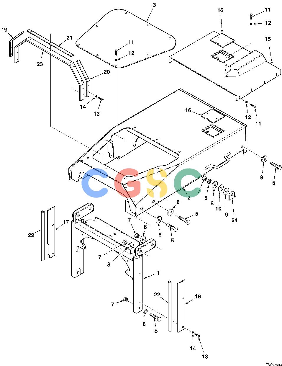 约翰迪尔零件查询1200 - AXLE Engine HoodEPC John Deere online