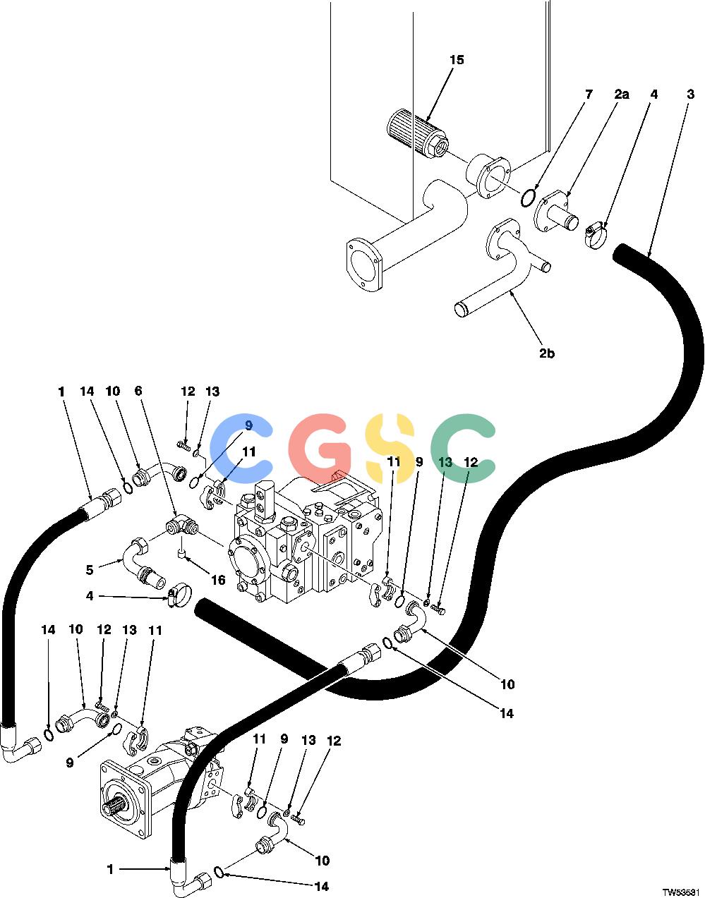 约翰迪尔零件查询1200 - AXLE HYDROSTATIC OIL LINES (643H/843H, 882195- ) (740/840, 002154- )EPC John Deere online