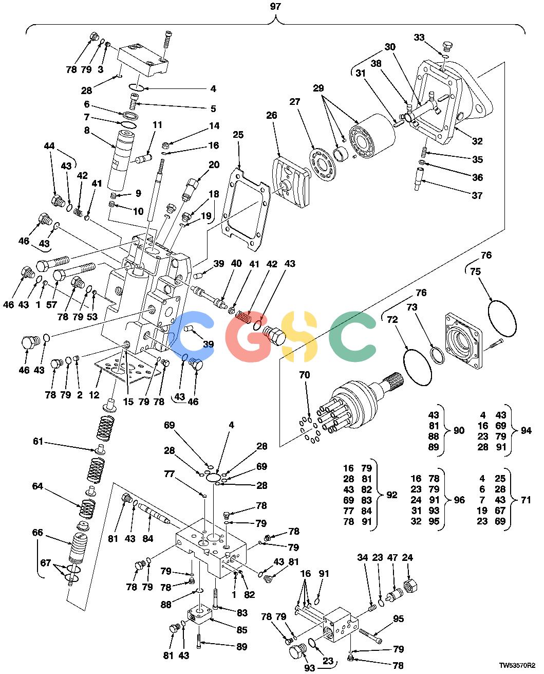 约翰迪尔零件查询1200 - AXLE HYDROSTATIC MOTOR (CONTINUED)EPC John Deere online