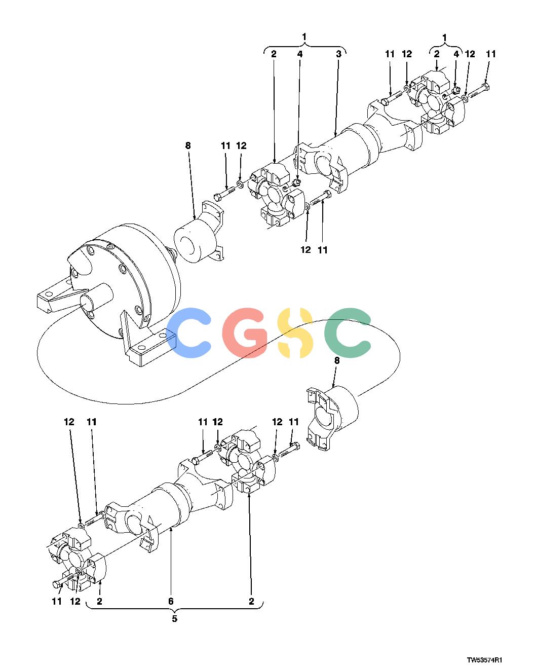 约翰迪尔零件查询1200 - AXLE Transmission To Front Axle DrivelineEPC John Deere online