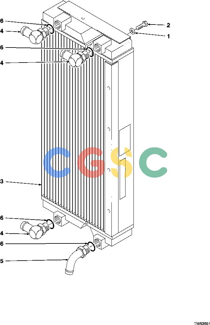约翰迪尔零件查询1200 - AXLE OIL COOLER (643H/740)EPC John Deere online