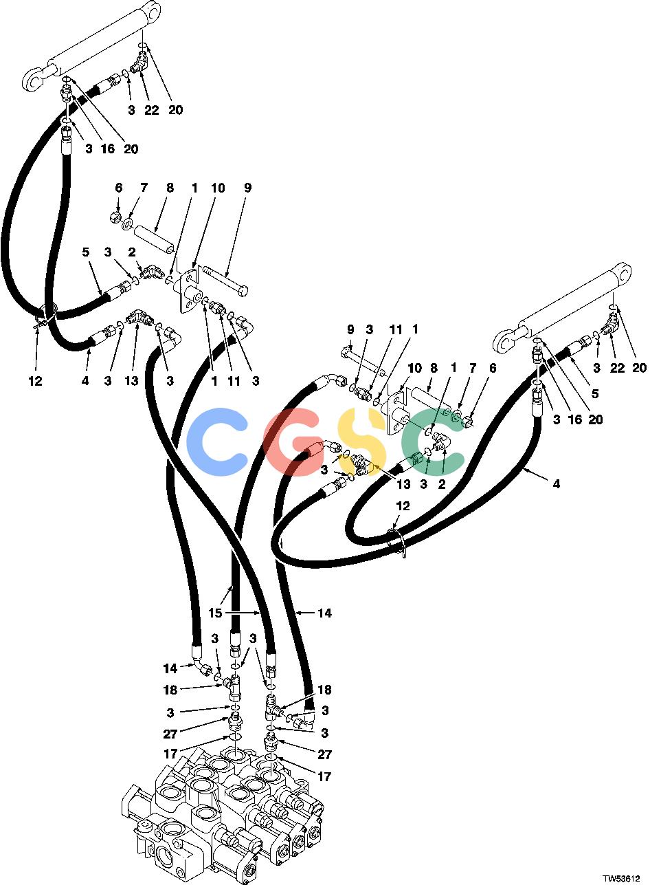 约翰迪尔零件查询1200 - AXLE LIFT CYLINDER HOSES (SHEAR) (643H/740)EPC John Deere online