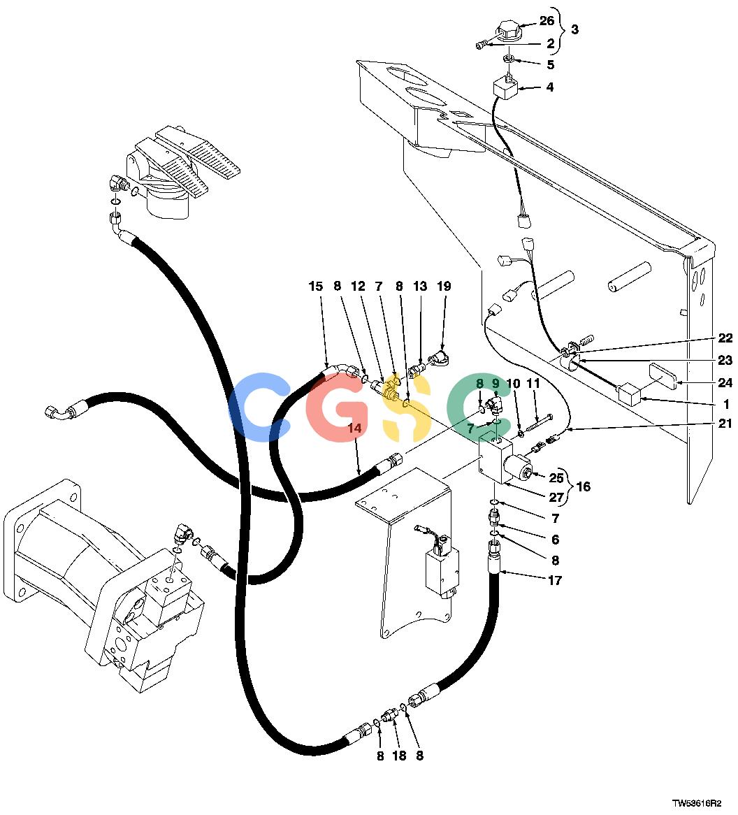 约翰迪尔零件查询1200 - AXLE HYDROSTATIC TRANSMISSION SPEED CONTROL HOSESEPC John Deere online