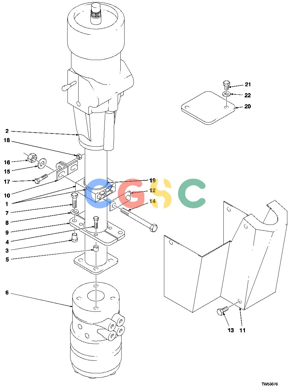 约翰迪尔零件查询1200 - AXLE STEERING COLUMN (SAW)EPC John Deere online