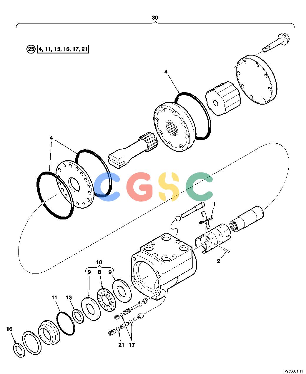 约翰迪尔零件查询1200 - AXLE STEERING VALVE (WHEEL)EPC John Deere online