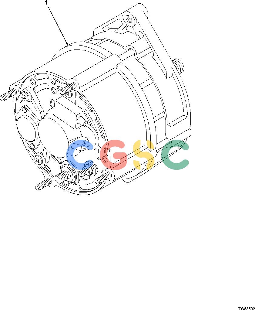 约翰迪尔零件查询1200 - AXLE ALTERNATOR (643H843H, 882001- )(740/840, 002001- )EPC John Deere online
