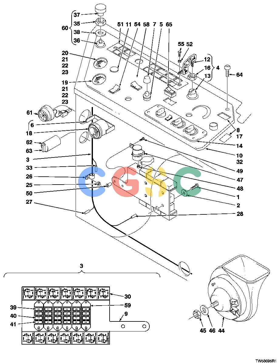 约翰迪尔零件查询1200 - AXLE Dash Panel Switches and Gauges (643H/843H -882383) (740/840 -002204)EPC John Deere online