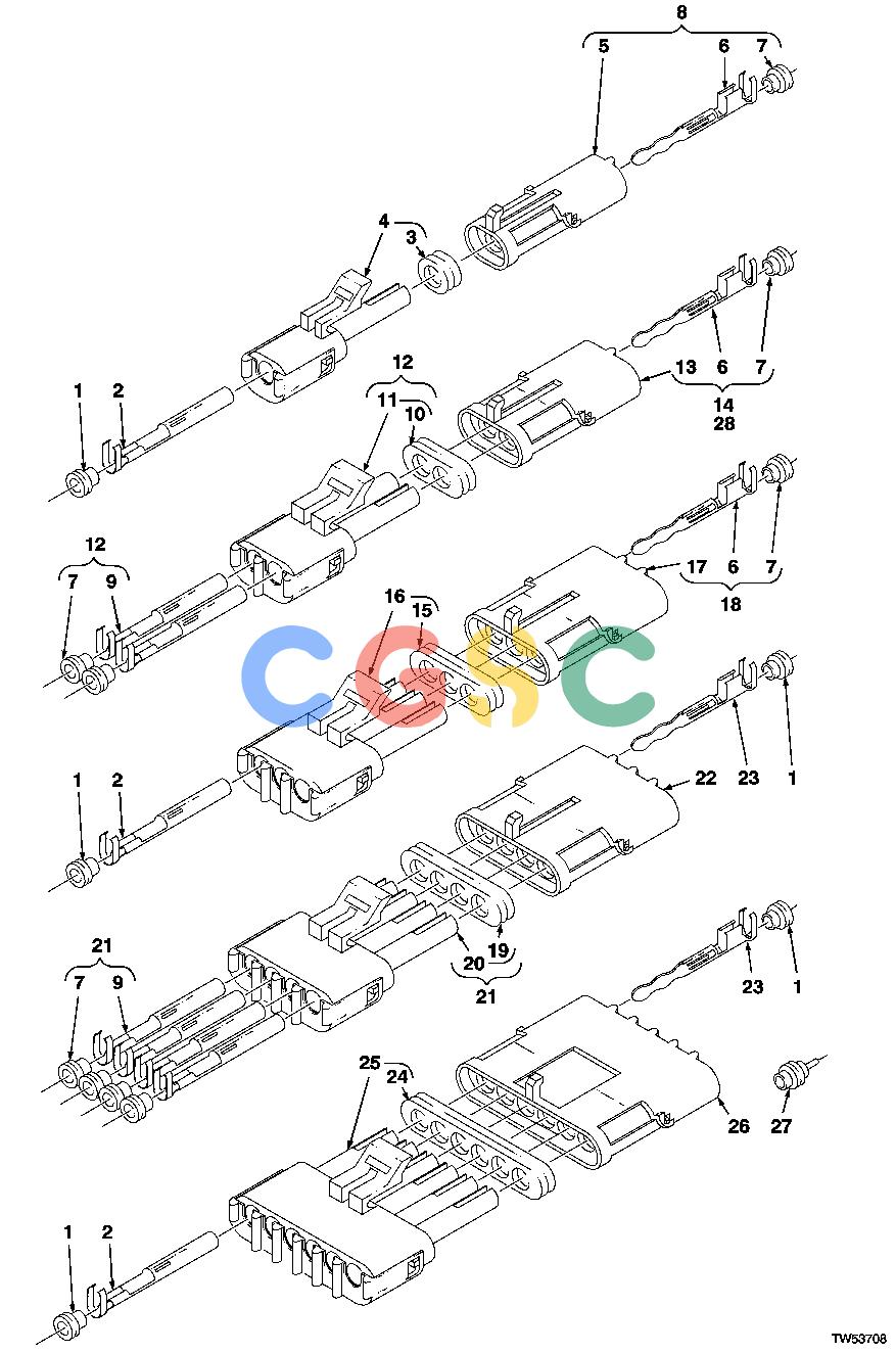 约翰迪尔零件查询1200 - AXLE Weatherpack Terminals and ConnectorsEPC John Deere online