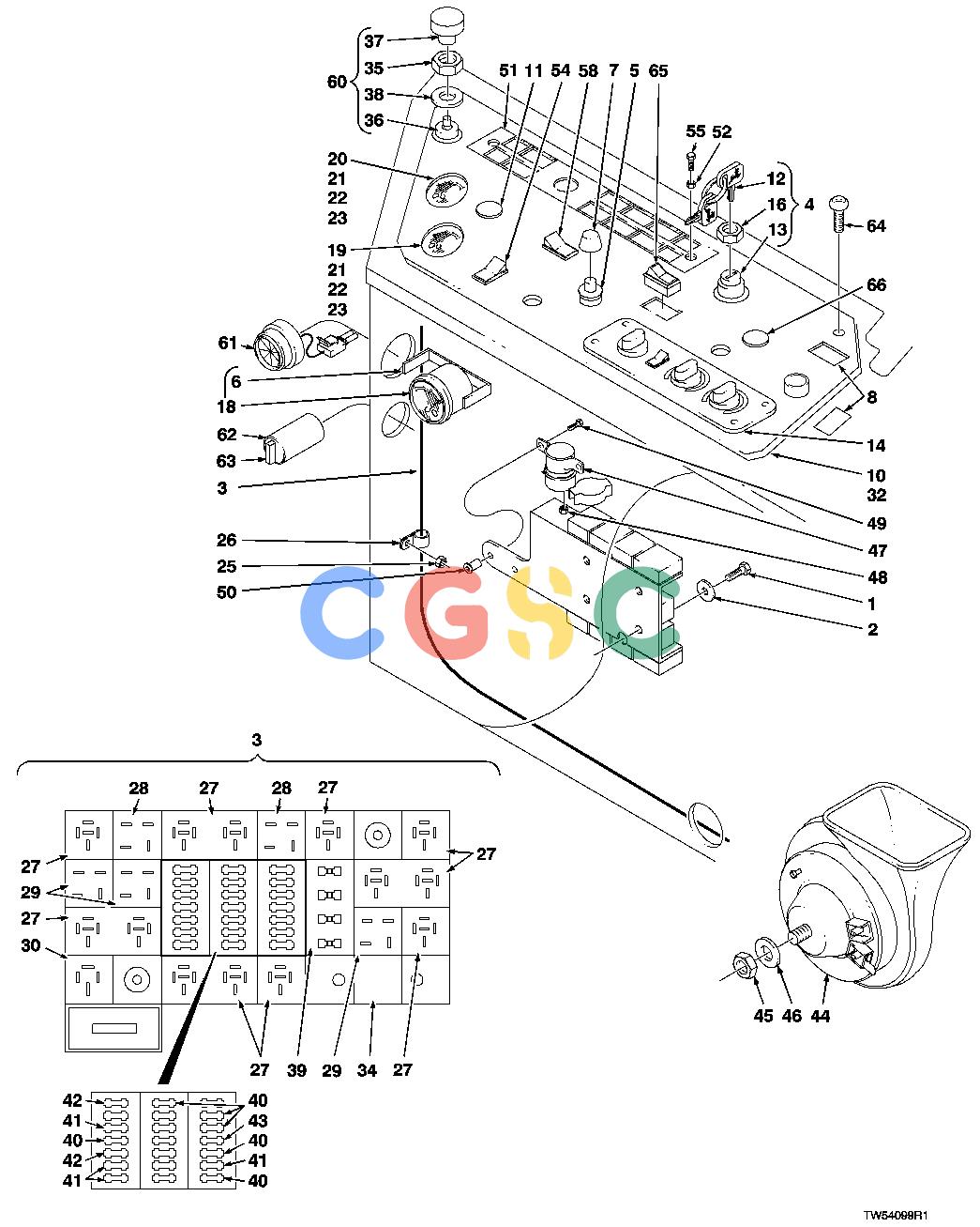 约翰迪尔零件查询1200 - AXLE Dash Panel Switches and Gauges (643H/843H 882384- ) (740/840 002205- )EPC John Deere online