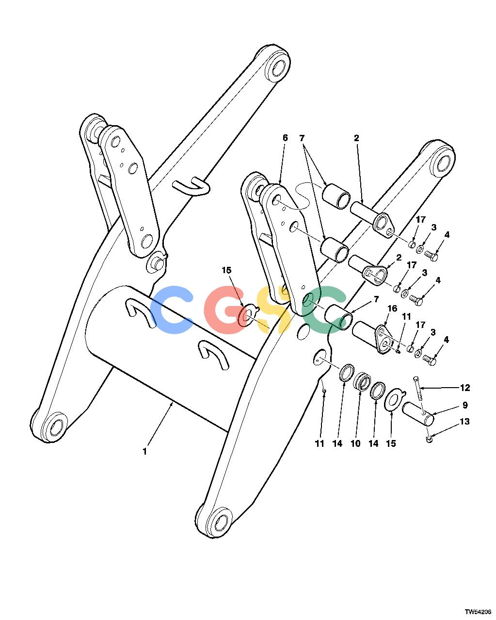 约翰迪尔零件查询1200 - AXLE LIFT ARM FRAME (643H/843H, 882464- ) (740/840, 002213- )EPC John Deere online