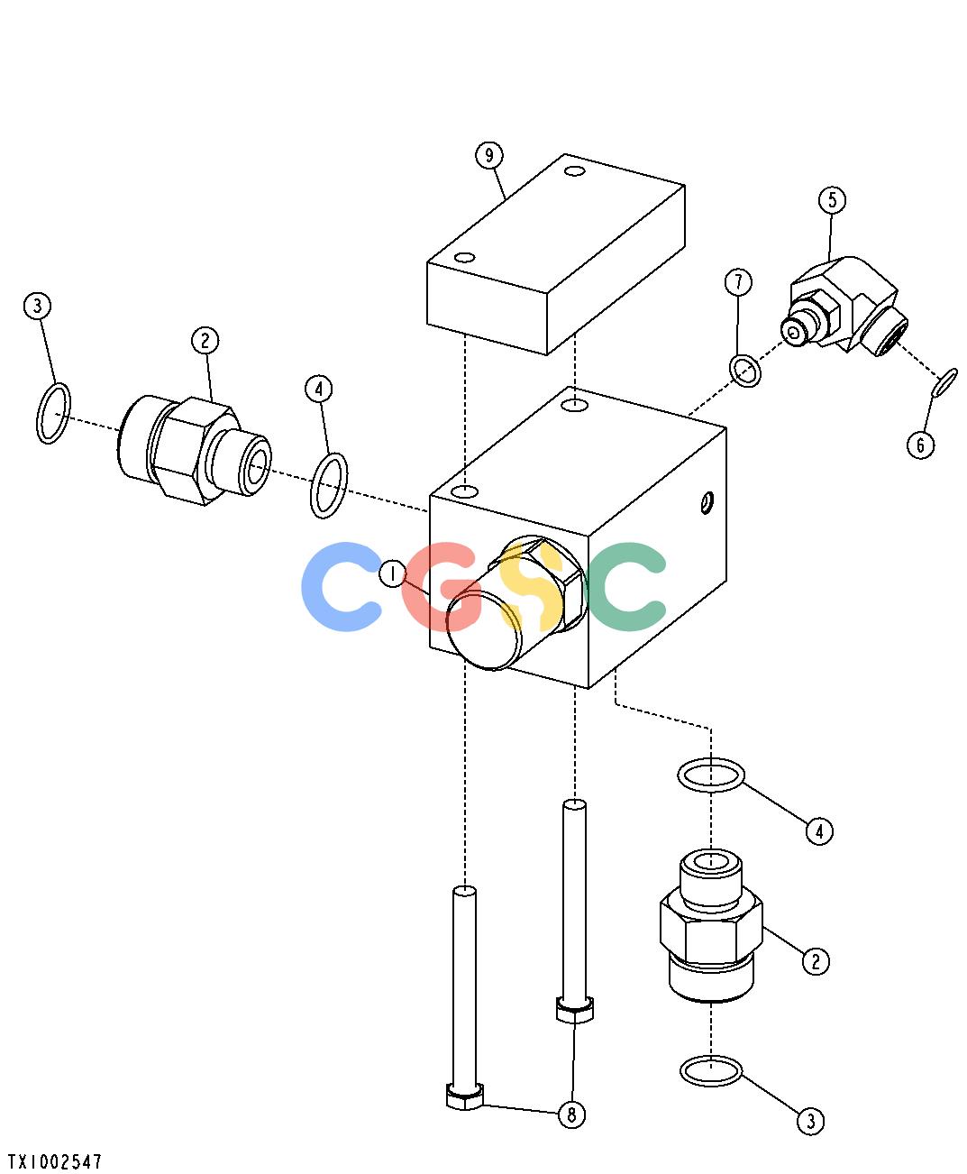 约翰迪尔零件查询YZ18992 - AXLE Steering Compensator Valve ( - 618425)EPC John Deere online