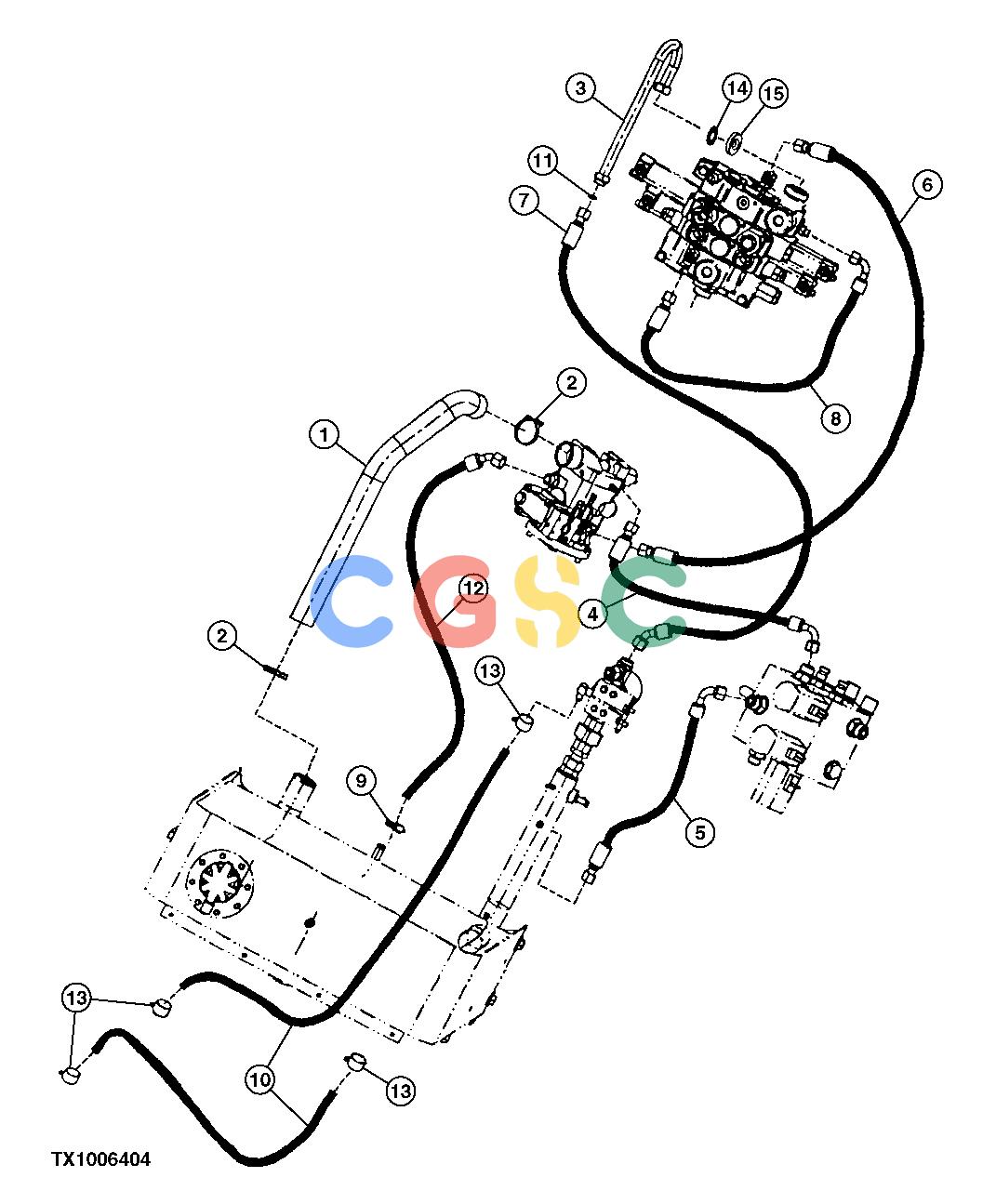 约翰迪尔零件查询RE160302 - AXLE Main Hydraulic LinesEPC John Deere online