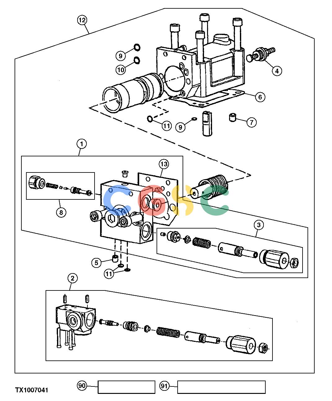 约翰迪尔零件查询RE160302 - AXLE STEERING AND LOADER HYDRAULIC PUMP CONTROL VALVESEPC John Deere online