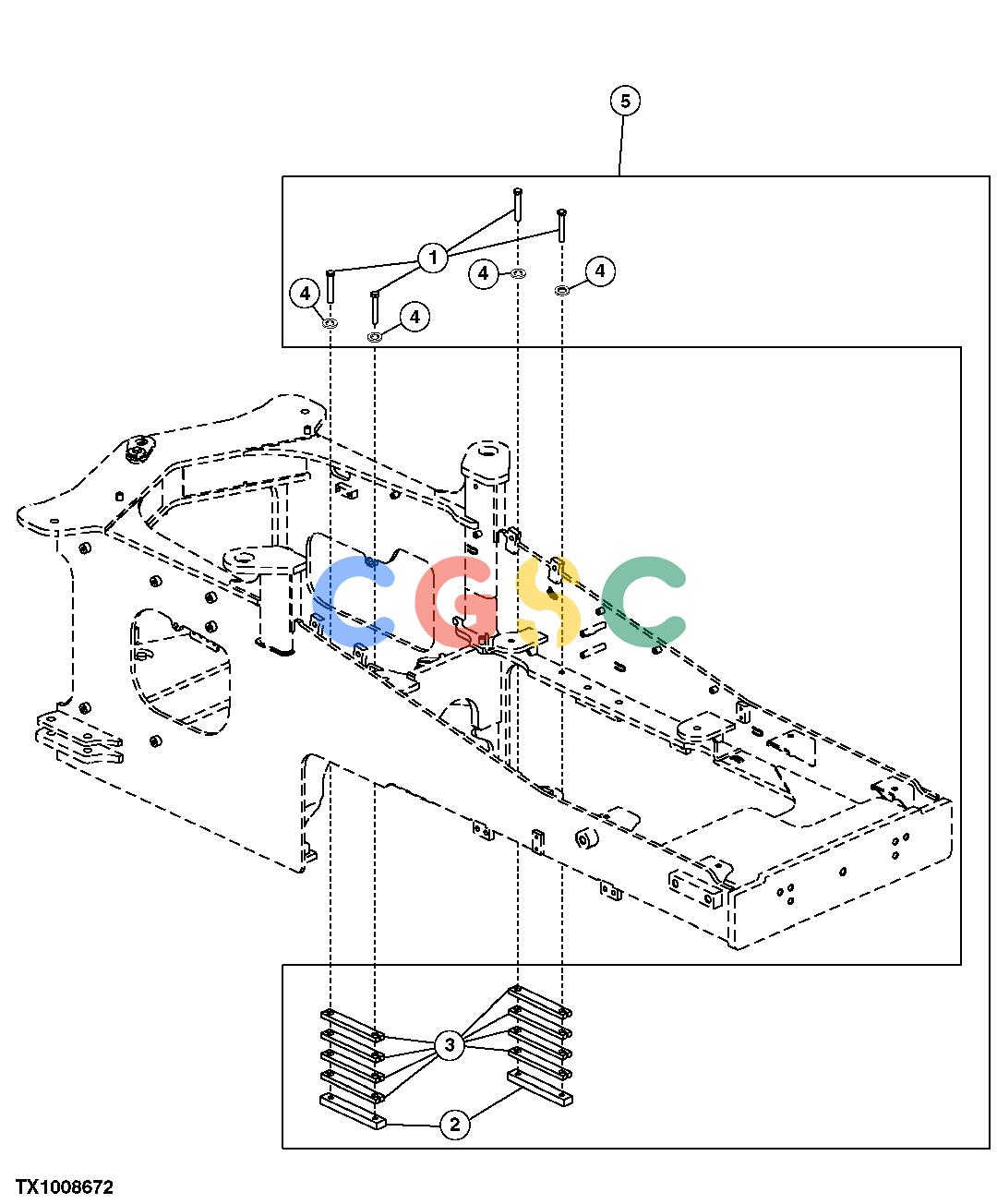 约翰迪尔零件查询YZ18992 - AXLE Axle Stop (8 Degree)EPC John Deere online