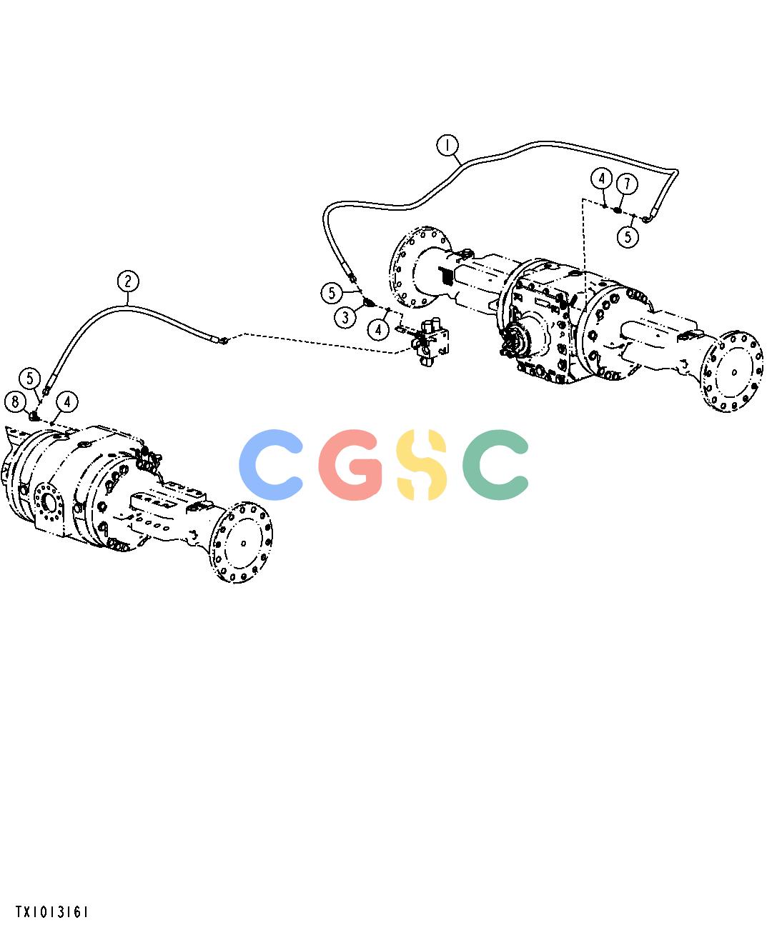 约翰迪尔零件查询YZ18992 - AXLE Differential Lock LinesEPC John Deere online