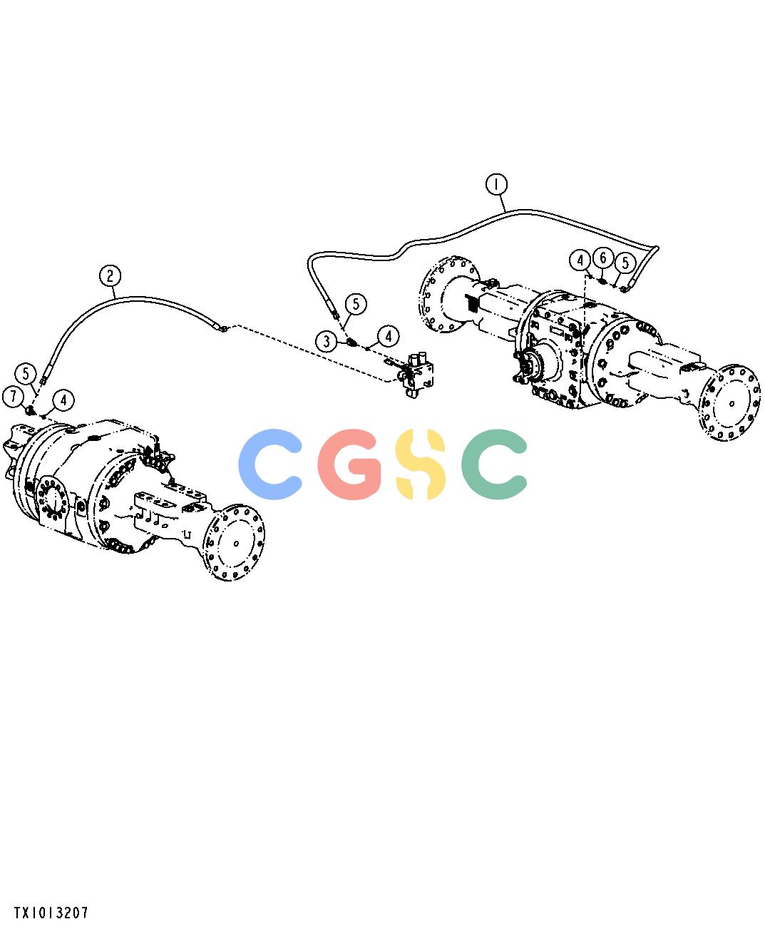 约翰迪尔零件查询624J - LOADER, FOUR-WHEEL DRIVE Differential Lock LinesEPC John Deere online