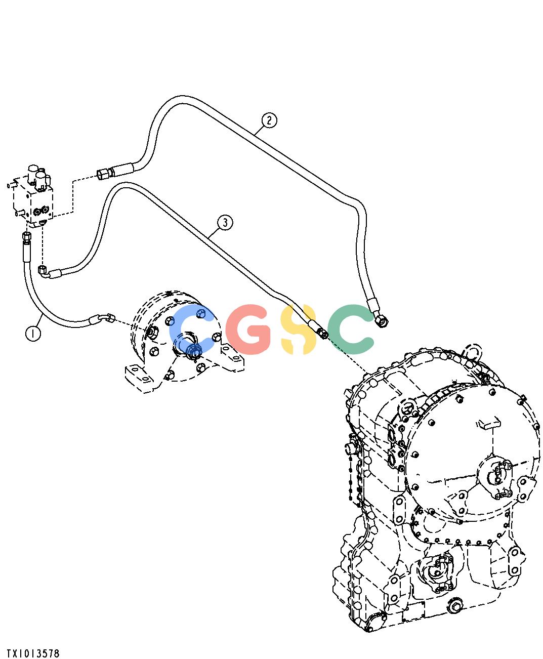 约翰迪尔零件查询YZ18992 - AXLE Park Brake Solenoid Valve Hydraulic LinesEPC John Deere online