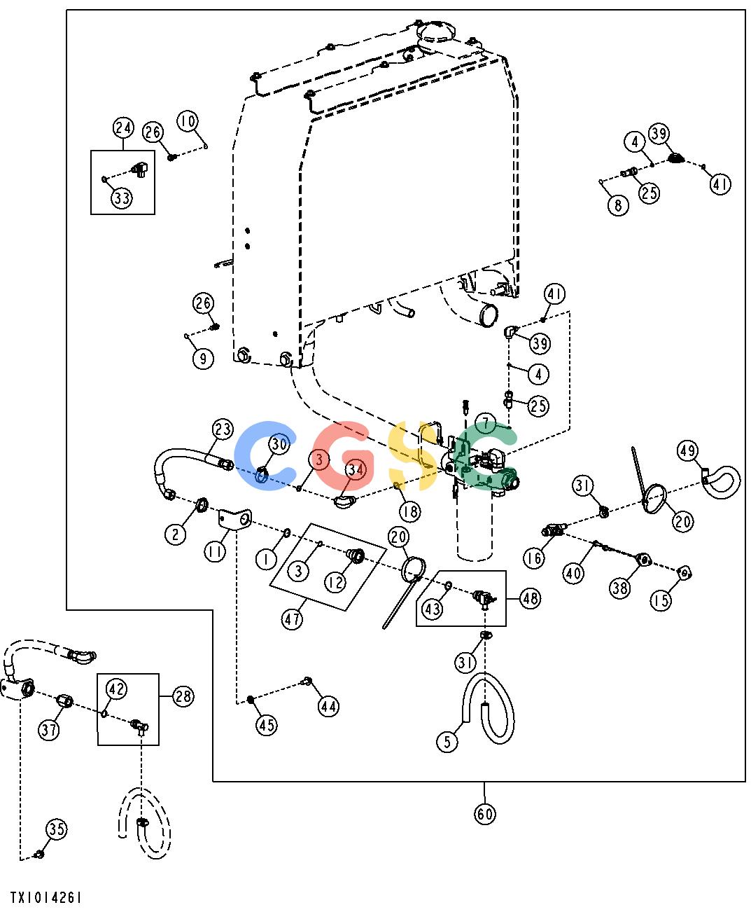约翰迪尔零件查询624J - LOADER, FOUR-WHEEL DRIVE Environmental DrainEPC John Deere online