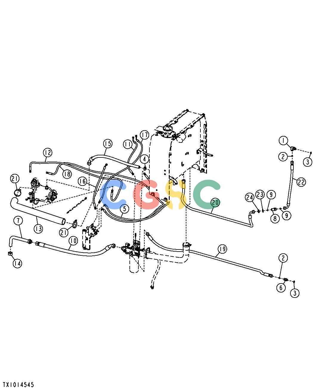 约翰迪尔零件查询624J - LOADER, FOUR-WHEEL DRIVE Main Hydraulic LinesEPC John Deere online