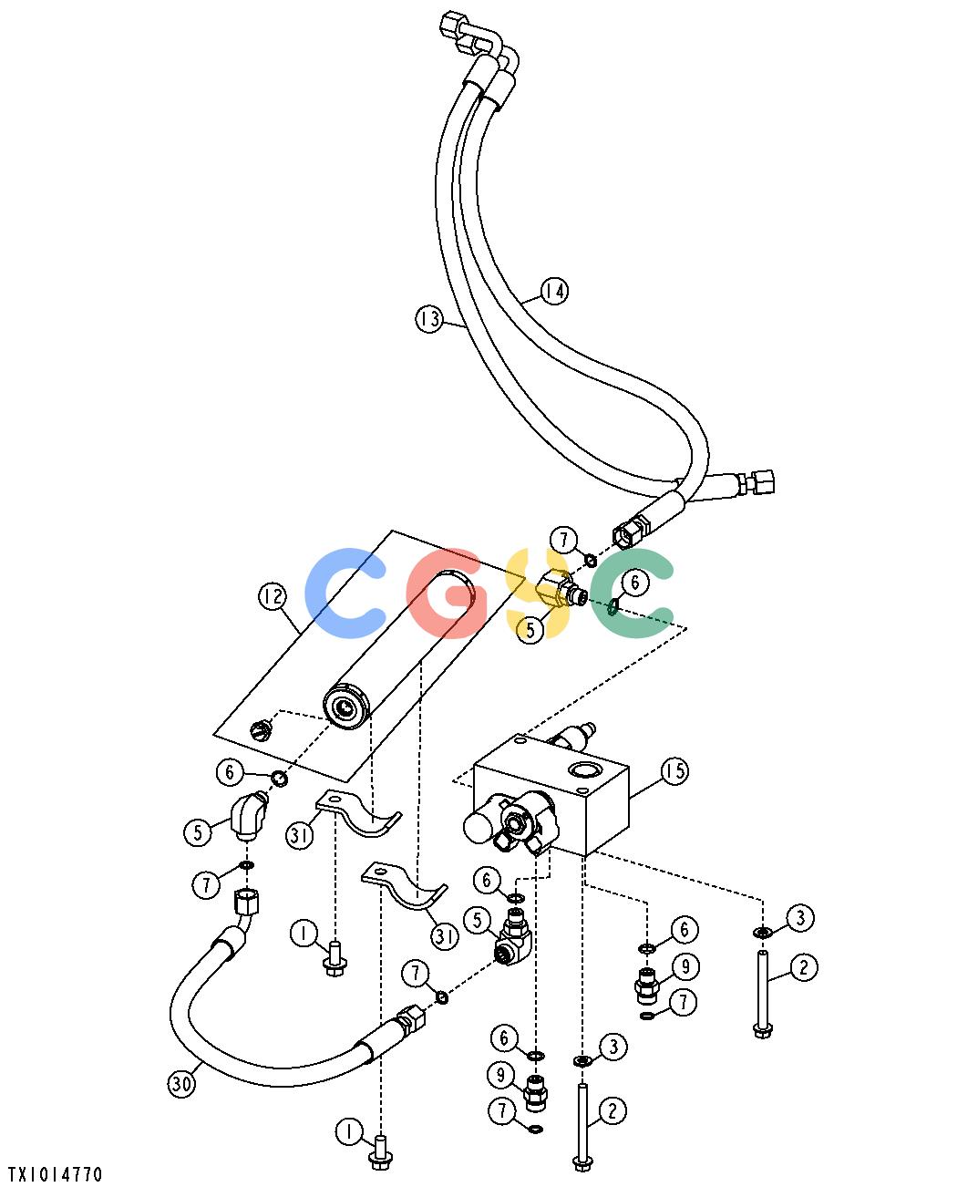 约翰迪尔零件查询RE160302 - AXLE PRESSURE REGULATOR VALVE FITTINGS (S.N. 611219-)EPC John Deere online