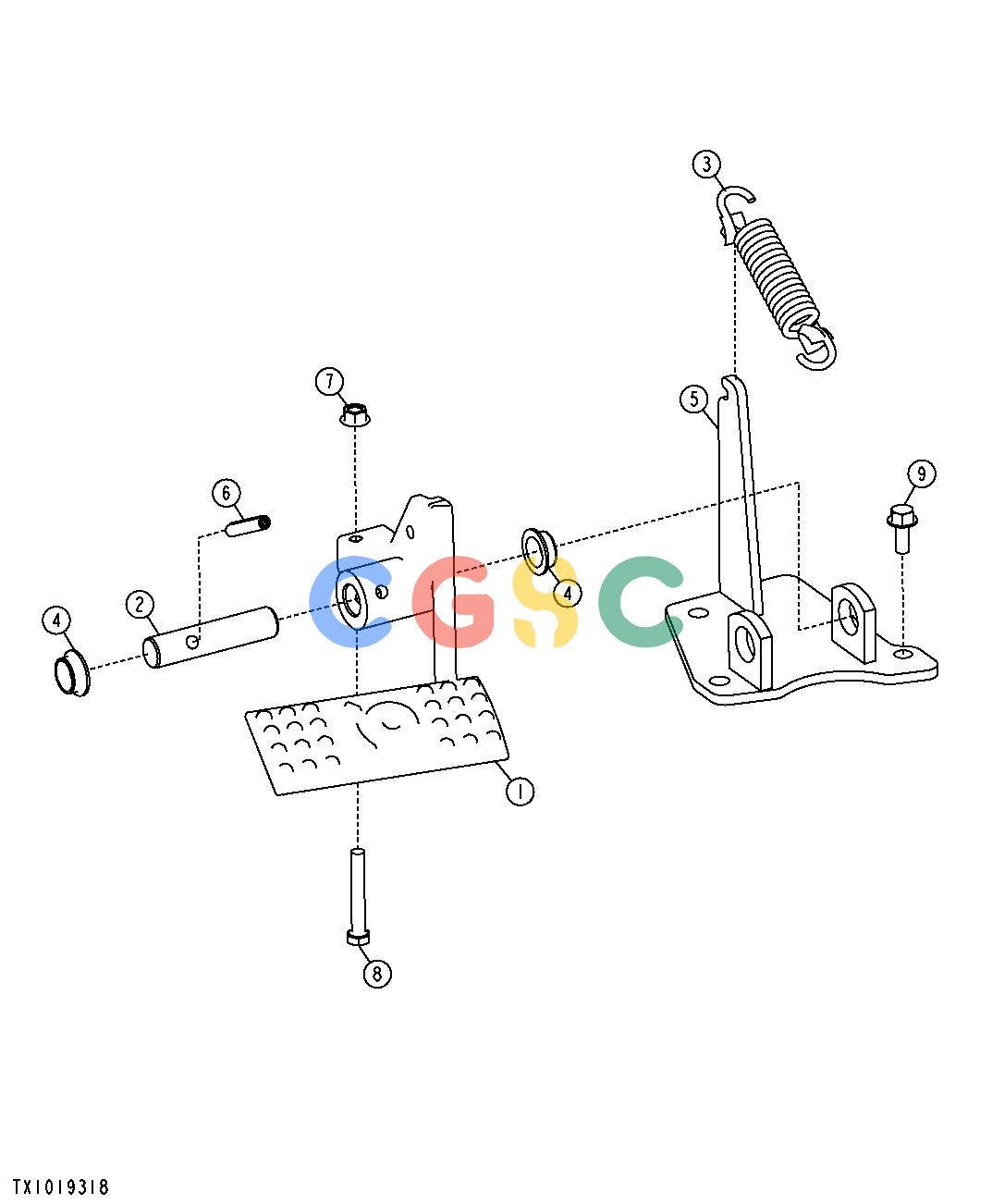 约翰迪尔零件查询1400 - AXLE SERVICE BRAKE PEDALEPC John Deere online