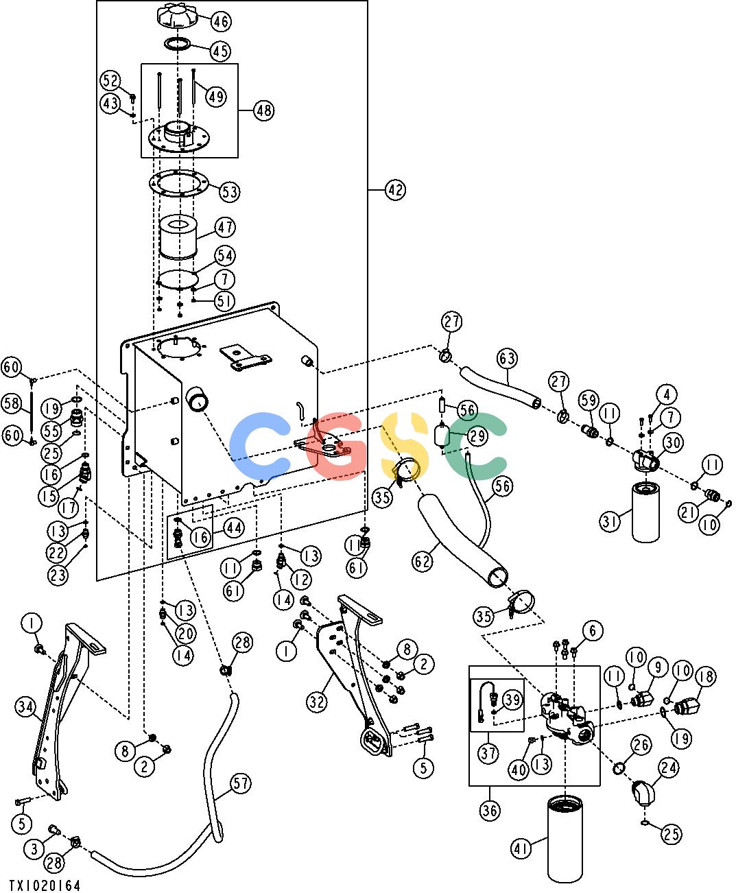 约翰迪尔零件查询1400 - AXLE HYDRAULIC RESERVOIREPC John Deere online