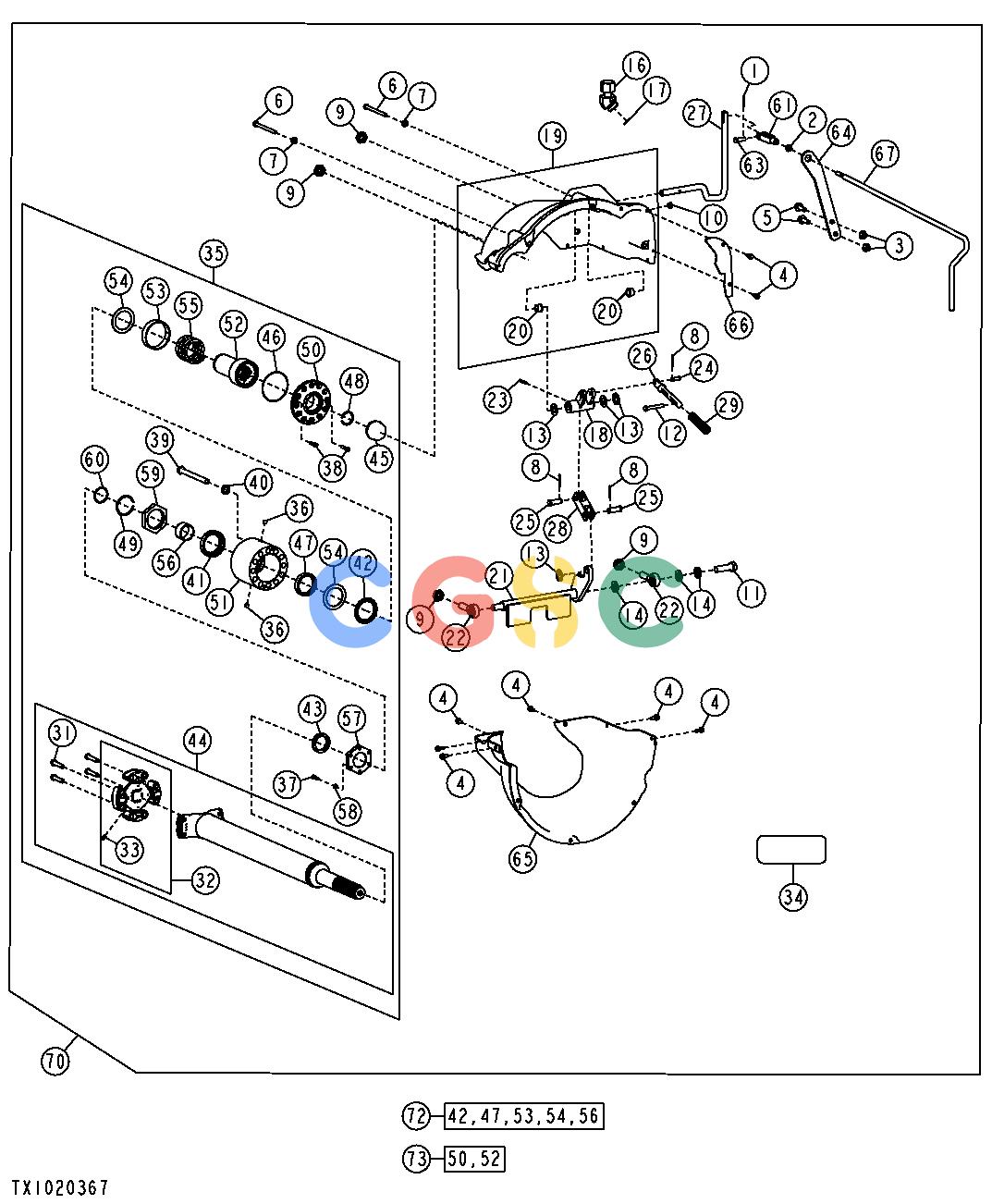 约翰迪尔零件查询1400 - AXLE TRANSMISSION DISCONNECT CONTROL LINKAGE - FIELD KIT (748H)EPC John Deere online