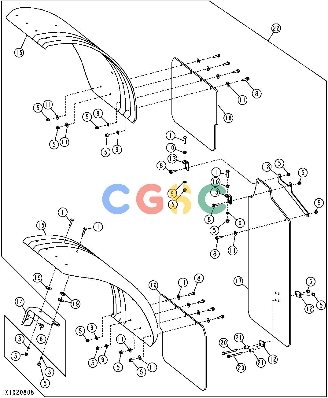 约翰迪尔零件查询RE160299 - AXLE Full Coverage Front FendersEPC John Deere online