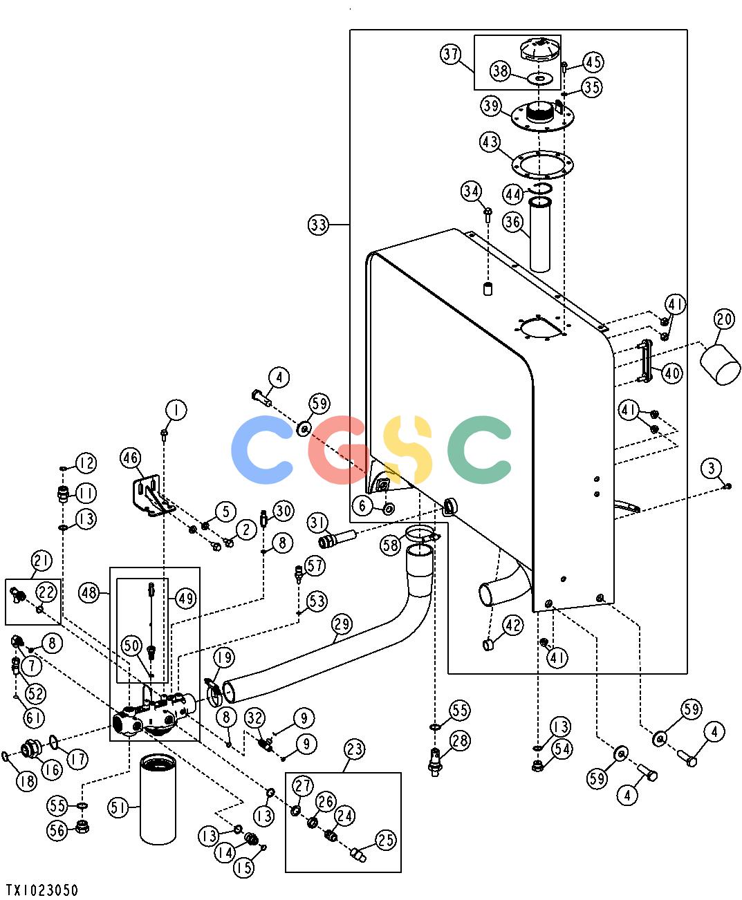 约翰迪尔零件查询RE160302 - AXLE HYDRAULIC OIL RESERVOIR (S.N. 611219-)EPC John Deere online