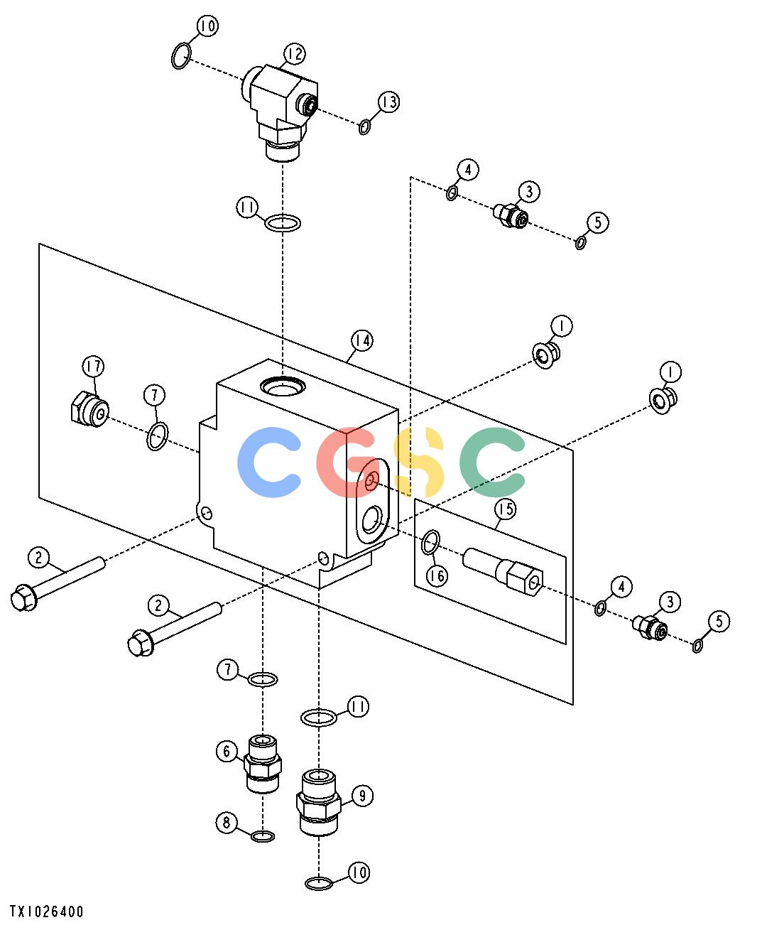 约翰迪尔零件查询1400 - AXLE PRIORITY VALVE (DIRECT DRIVE) (SN -615174)EPC John Deere online