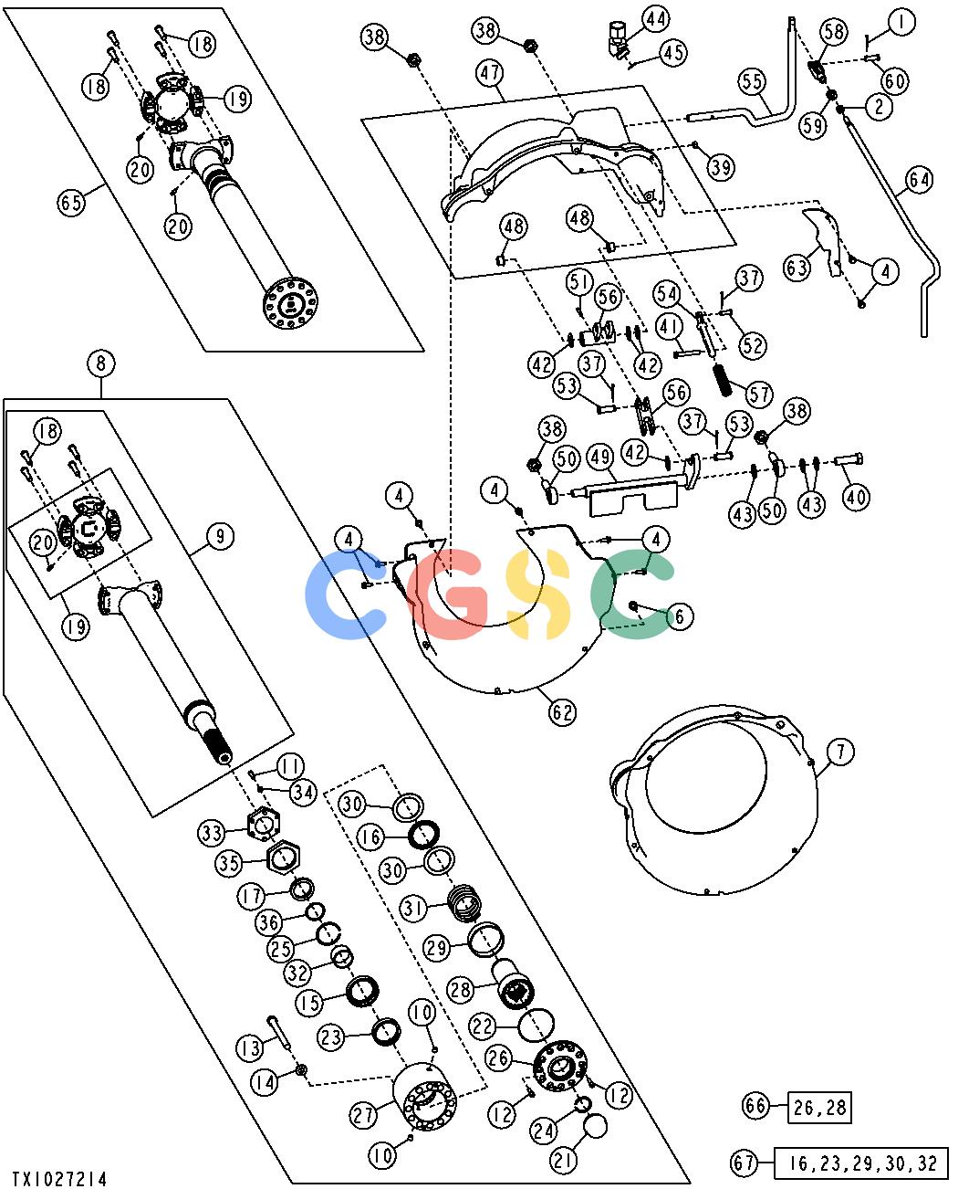 约翰迪尔零件查询1400 - AXLE TRANSMISSION DISCONNECT CONTROL LINKAGE (DIRECT DRIVE)EPC John Deere online