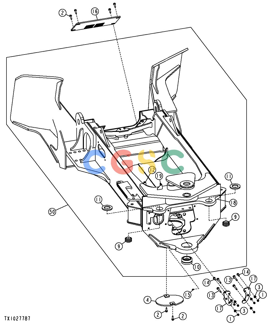 约翰迪尔零件查询1400 - AXLE EQUIPMENT FRAME - CABLEEPC John Deere online