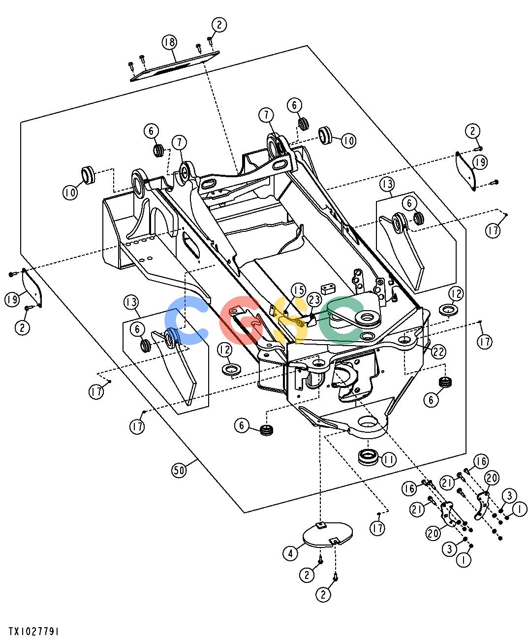 约翰迪尔零件查询1400 - AXLE EQUIPMENT FRAME - DUAL FUNCTION, WITHOUT FENDERSEPC John Deere online